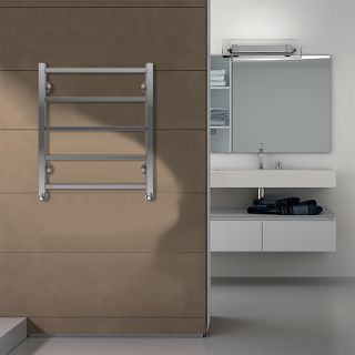 Полотенцесушитель водяной AZARIO ANCONA AZ71558 500/600 квадрат, 5 секций, нижнее/диагональное подключение, 1/2, хром